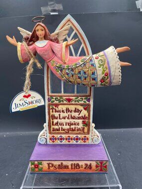2007 Jim Shore 4007762 Rejoice in Today Joyful Psalm Angel Figurine Open Box